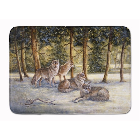 Carolines Treasures Wolves by Daphne Baxter Machine Washable Memory Foam Mat BDBA0371RUG